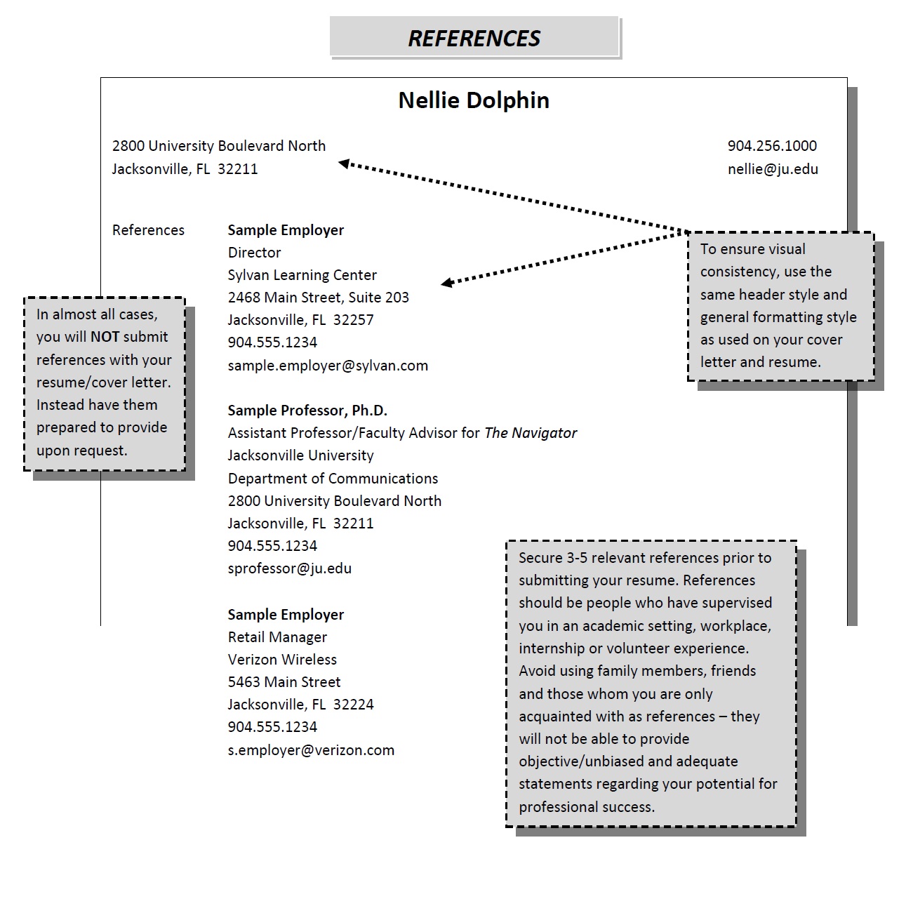 How to Write a Job Reference Page Resume Templates for Mac